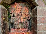 Kathmandu Changu Narayan 26 Vishnu And Garuda Image Just To The North Of Main Entrance To Changu Narayan Temple  Just to the north of the main entrance to Changu Narayan Temple is a rough statue of Vishnu and Garuda.